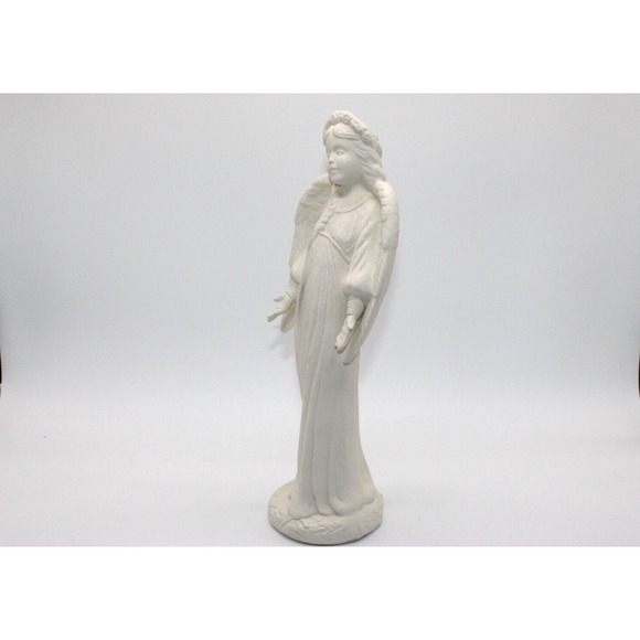 VTG Ceramic Bisque ANGEL 13.5" ready to paint Christmas Holiday Decor - Picture 3 of 8